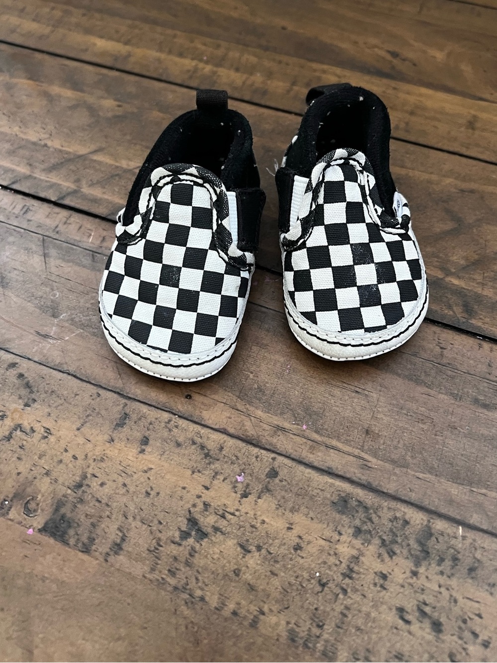 Vans Black & White Checkerboard Slip-On Baby Shoes